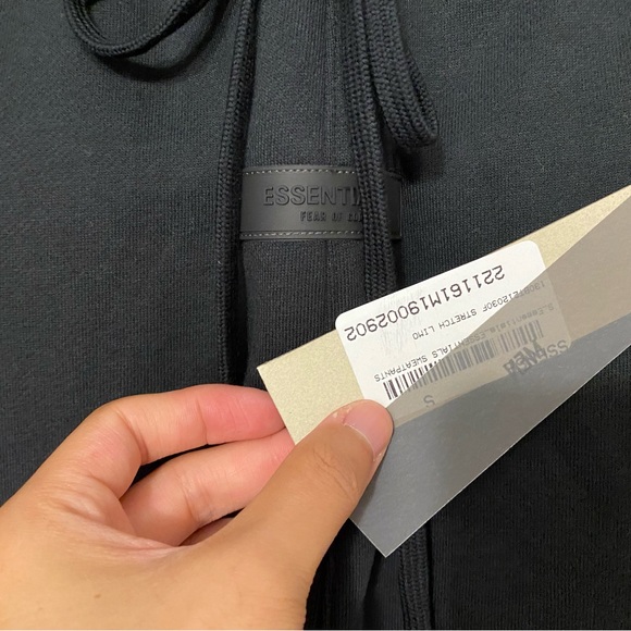 Essentials black straight lounge pants stretch limo SS2022 - Picture 3 of 4